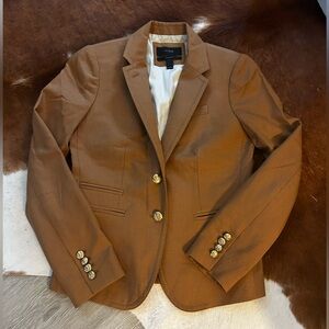 J. Crew Schoolboy Tan Blazer with Gold Buttons, size zero